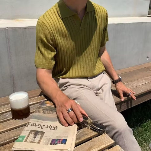 Gebreide overhemd voor heren | Dirk-Jan