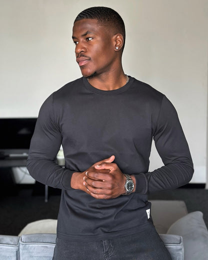 Veelzijdig T-shirt met ronde hals en lange mouwen | Arie