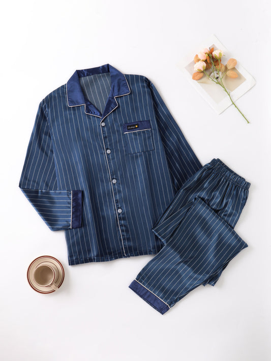 Comfortabele satijnen pyjamaset voor heren | Mauro