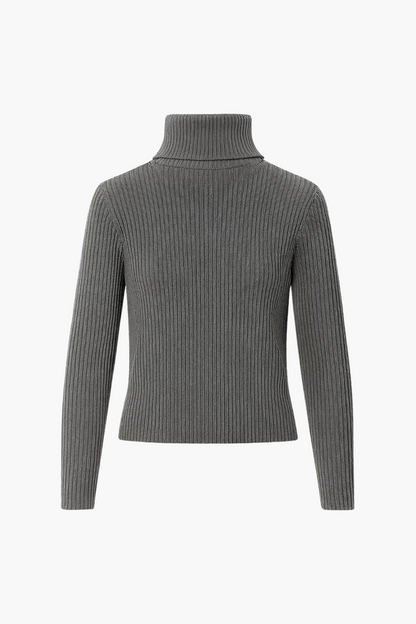 Geribbelde katoenen coltrui | Mette