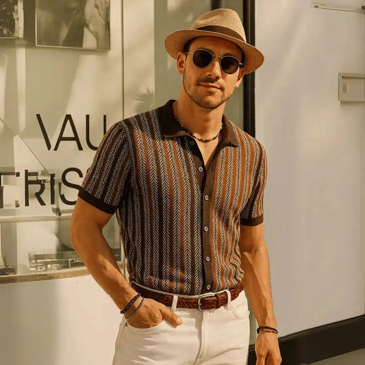 Polo met klassieke kraag en knoopsluiting | Mees