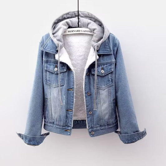 Faux Sherpa Denim Jas voor Dames | Anouska