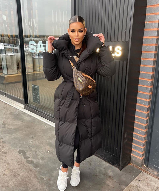 Zwarte oversized parka voor dames | Suze