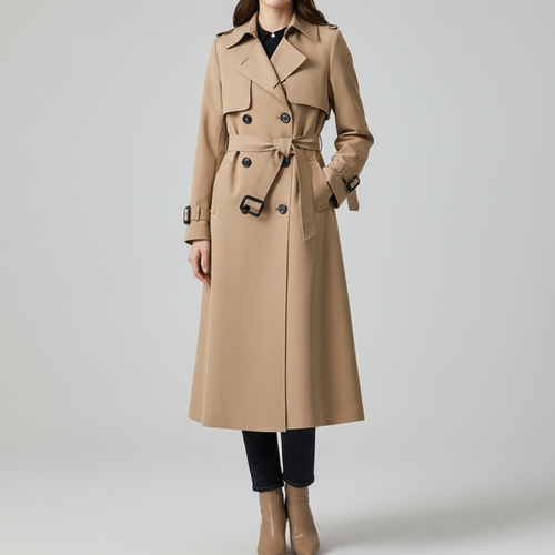 Klassieke trenchcoat met dubbele knopen | Adelheid