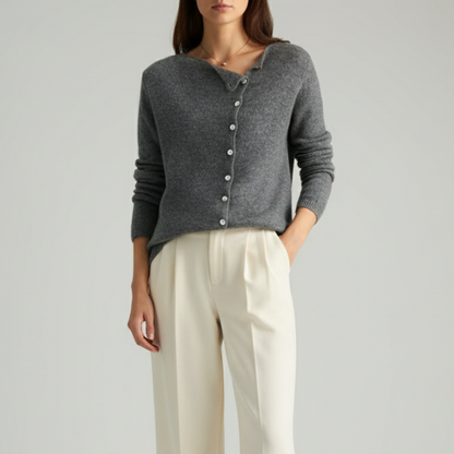 Zacht gebreide wollen cardigan | Velice